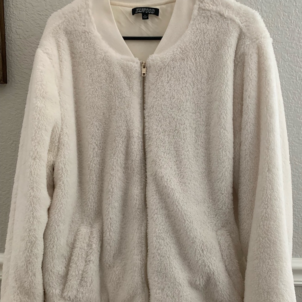 Off White Elwood Fluffy/fuzzy  Jacket